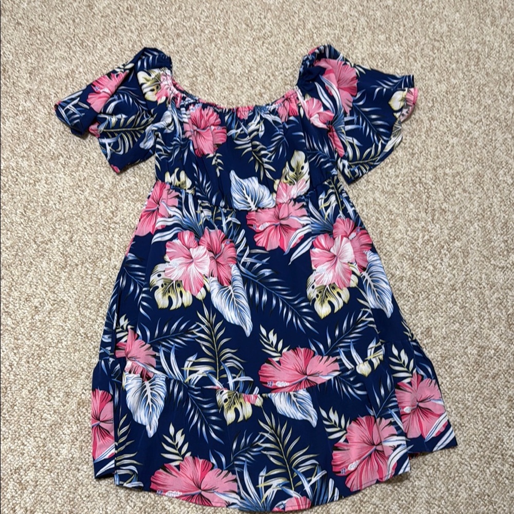 Floral Navy and Pink women’s Dress